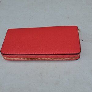 SHEIN Red Wallet with Gold Zipper